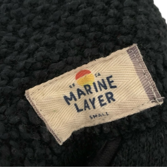 Marine Layer Birdseye Textured Open Front Cardigan - Picture 6 of 7